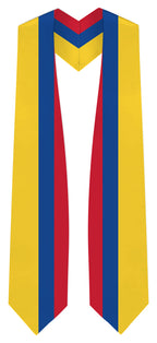 Colombia Graduation Stole -  Colombia Flag Sash - Graduation Cap and Gown
