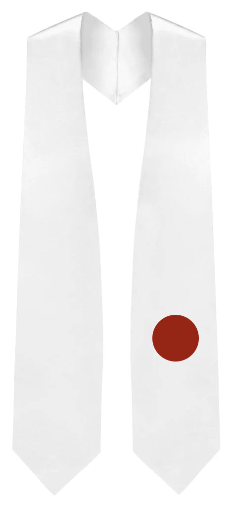 Japan Graduation Stole - Japan Flag Sash