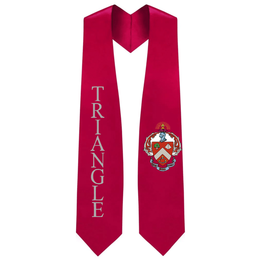 Triangle Greek Lettered Graduation Stole With Crest – Graduation Cap ...