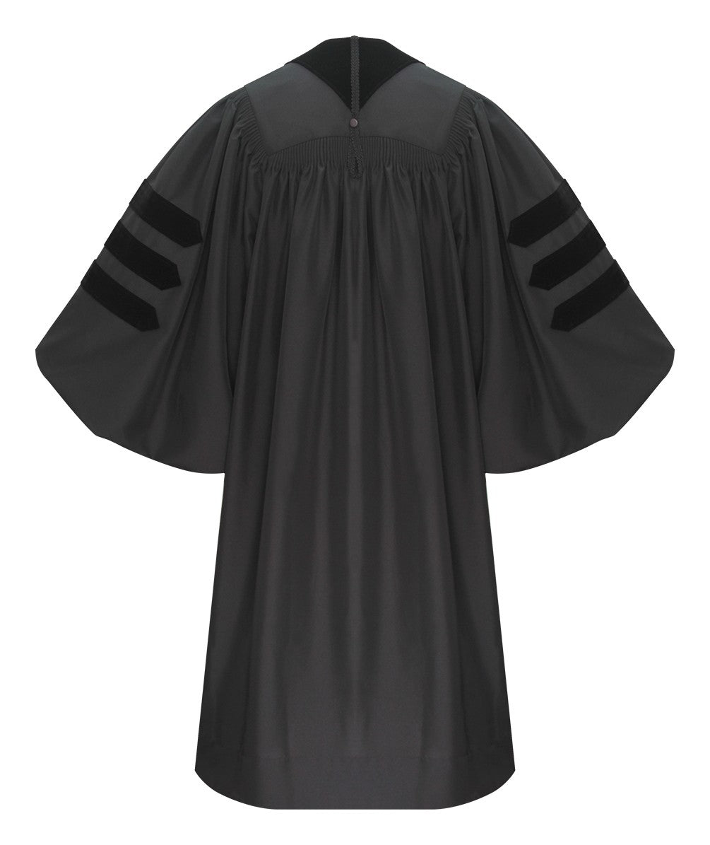 Deluxe Doctoral Graduation Gown - Academic Regalia - Graduation Cap and Gown