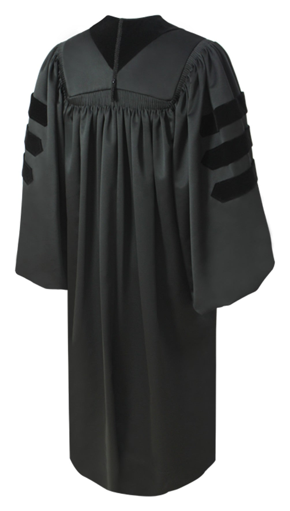 Deluxe Doctoral Graduation Gown - Academic Regalia - Graduation Cap and Gown