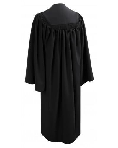 Deluxe Black Bachelors Graduation Gown - Academic Regalia - Graduation Cap and Gown