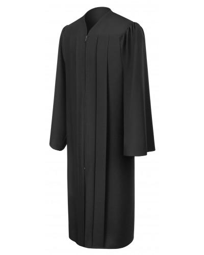 Matte Black Bachelors Graduation Gown