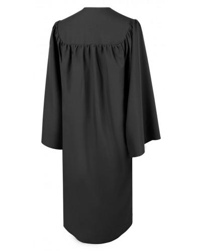 Matte Black Bachelors Graduation Gown - College & University - Graduation Cap and Gown