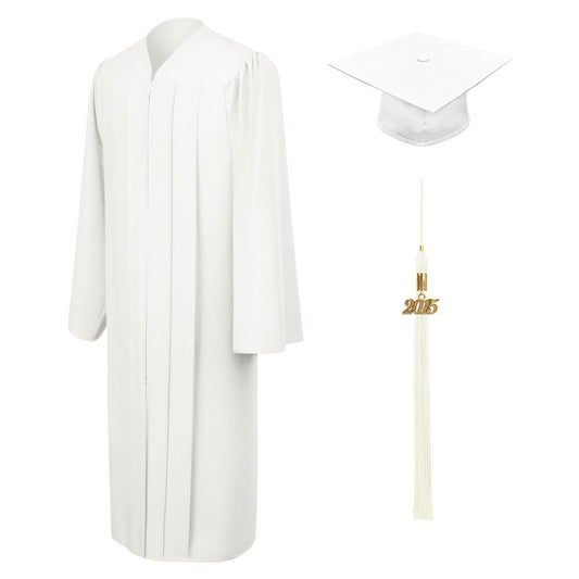 BIBLE SURVEY - Matte White Cap & Gown Package - CBI & SEMINARY