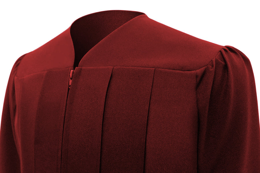 Matte Burgundy High School Graduation Cap and Gown - Graduation Cap and Gown