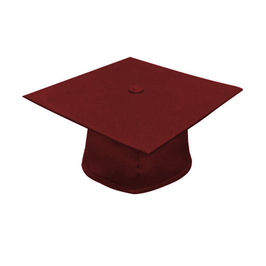 Matte Burgundy Bachelors Graduation Cap - College & University