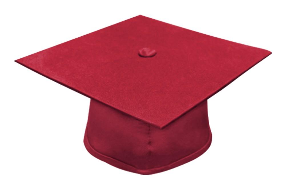 Matte Red Bachelors Graduation Cap - College & University – Graduation ...
