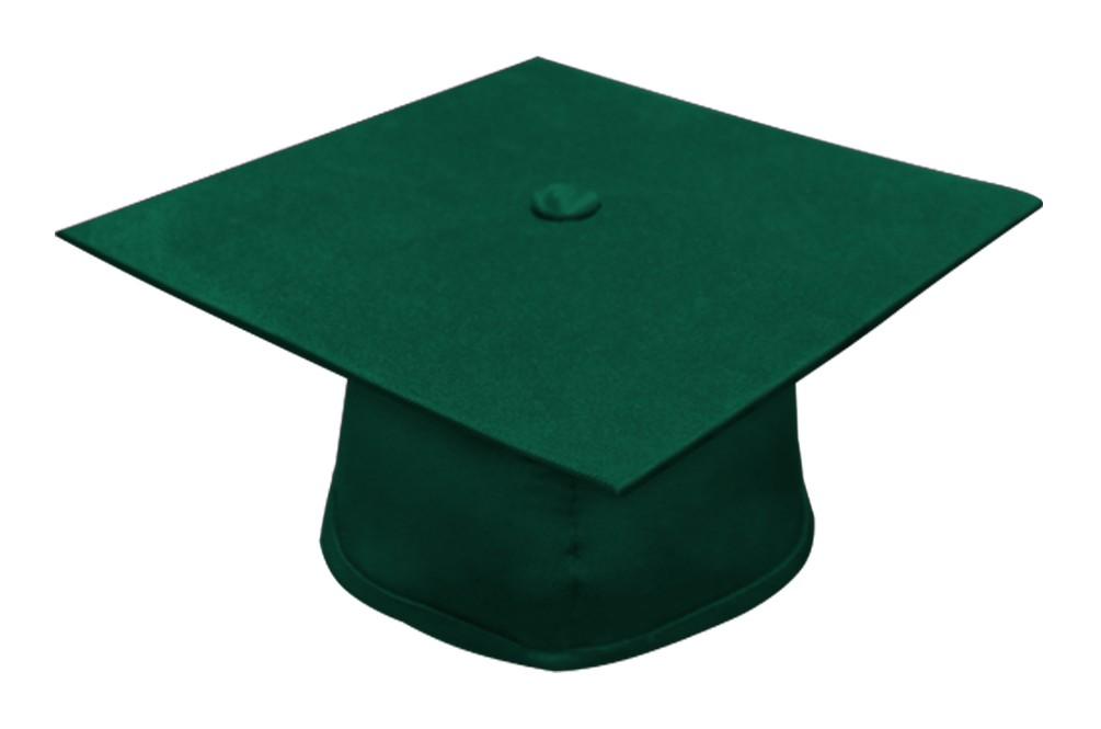 Matte Hunter Bachelors Graduation Cap - College & University - Graduation Cap and Gown