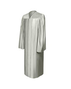 Shiny Silver Bachelors Graduation Gown - College & University - Graduation Cap and Gown