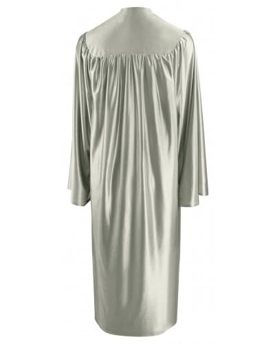 Shiny Silver Bachelors Graduation Gown - College & University - Graduation Cap and Gown