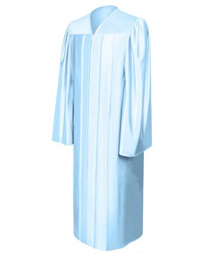 Shiny Light Blue Bachelors Graduation Gown - College & University Shiny Light Blue Bachelors Graduation Gown - College & University