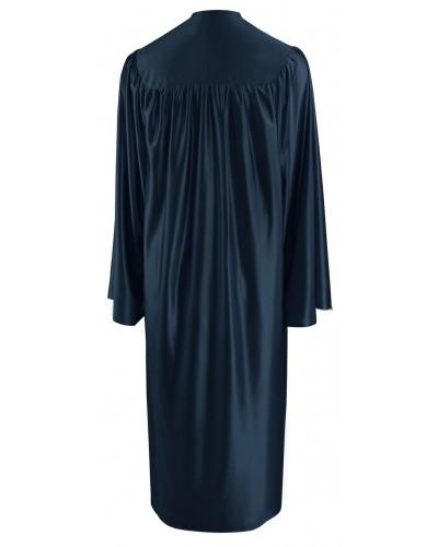 Shiny Navy Blue Bachelors Graduation Gown - College & University - Graduation Cap and Gown