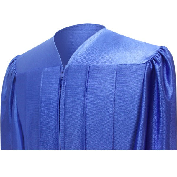 Shiny Royal Blue High School Cap and Gown - Graduation Cap and Gown