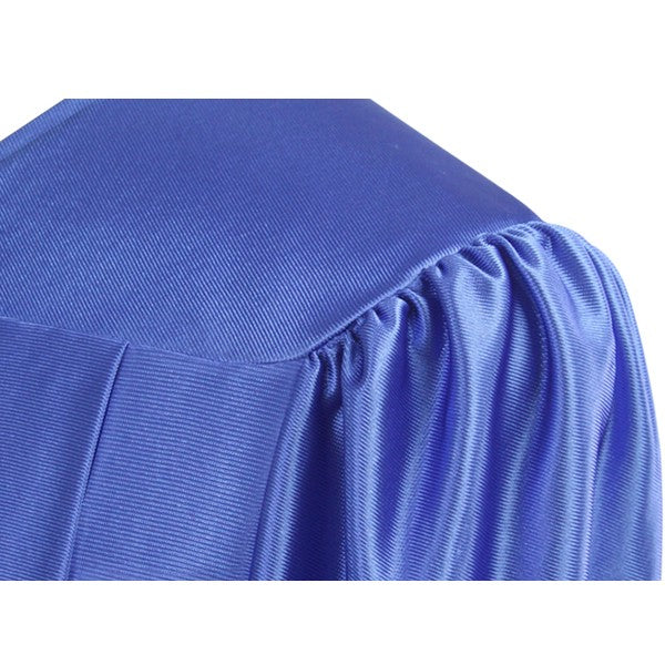 Shiny Royal Blue High School Cap and Gown - Graduation Cap and Gown