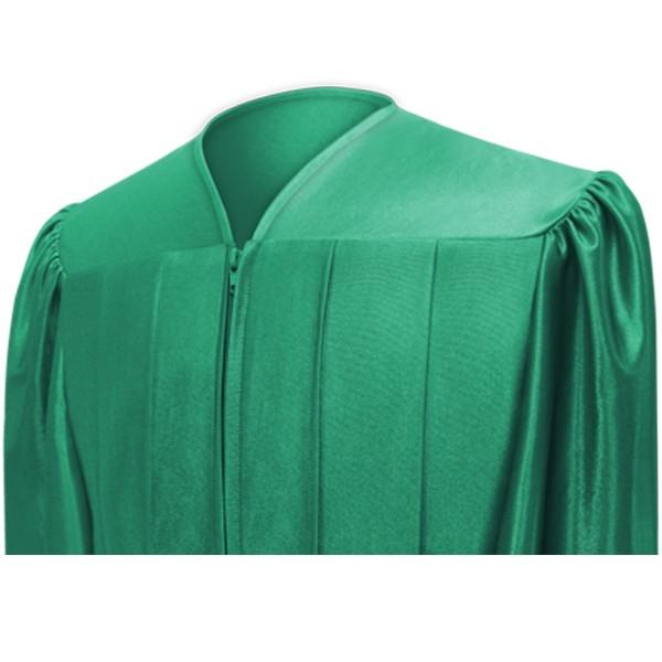 Shiny Emerald Green Bachelors Cap & Gown - College & University - Graduation Cap and Gown