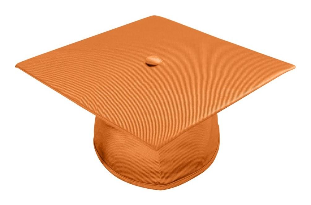 Shiny Orange Bachelors Graduation Cap - College & University - Graduation Cap and Gown