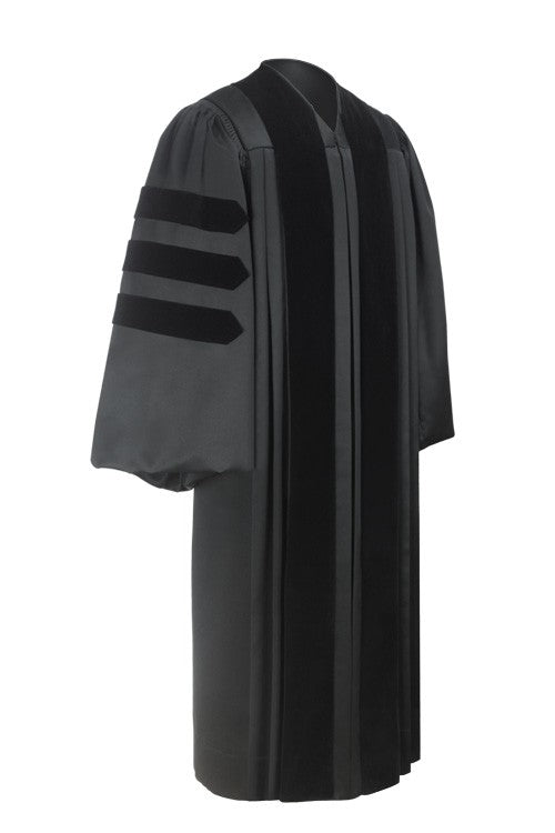 Deluxe Doctoral Graduation Gown - Academic Regalia - Graduation Cap and Gown