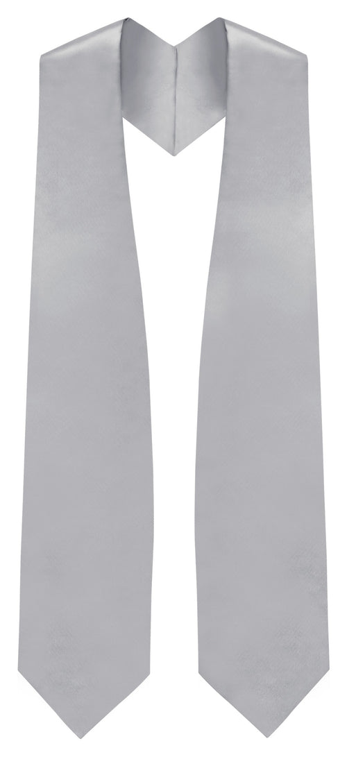 Silver Graduation Stole - Silver College & High School Stoles