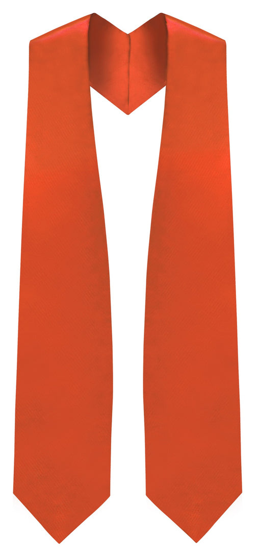 Orange Graduation Stole - Orange College & High School Stoles
