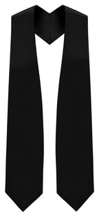 Black Graduation Stole - Black College & High School Stoles - Graduation Cap and Gown