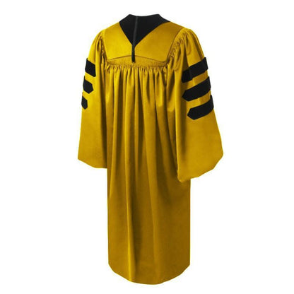Deluxe Gold Doctoral Gown - Graduation Cap and Gown