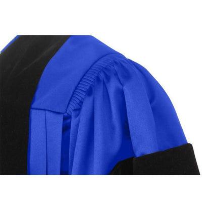 Deluxe Royal Blue Doctoral Gown - Graduation Cap and Gown