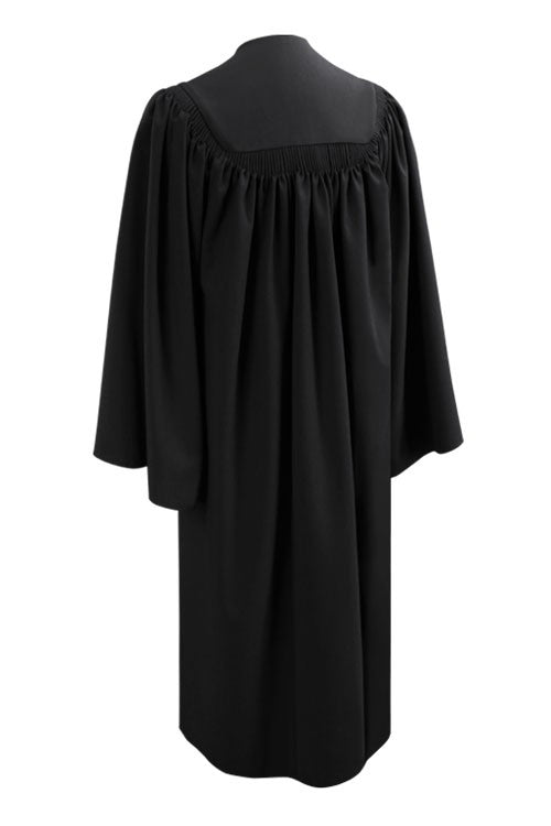 Deluxe Black High School Graduation Gown - Fluted Gown - Graduation Cap and Gown