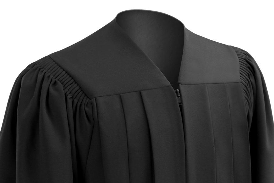 Deluxe Black High School Graduation Gown - Fluted Gown 57XL (6'0" - 6'2") Deluxe Black High School Graduation Gown - Fluted Gown 57XL (6'0" - 6'2")