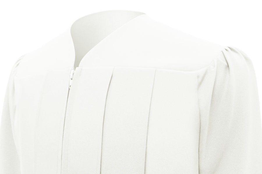 Matte White High School Graduation Gown 57 (6'0" - 6'2") Matte White High School Graduation Gown 57 (6'0" - 6'2")
