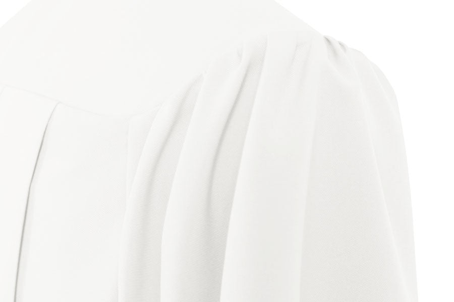 Matte White High School Graduation Gown 57 (6'0" - 6'2") Matte White High School Graduation Gown 57 (6'0" - 6'2")
