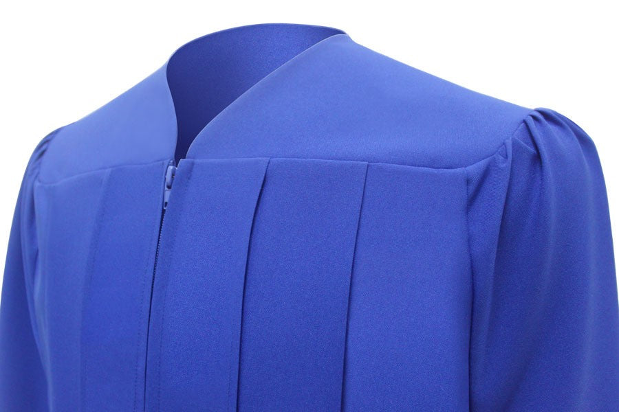 Matte Royal Blue High School Graduation Gown - Graduation Cap and Gown