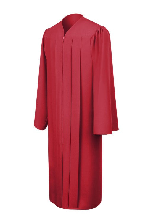 Matte Red High School Graduation Gown 45XL (5'0