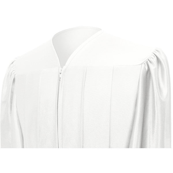 Shiny White High School Graduation Gown Graduation Cap and Gown Shiny White High School Graduation Gown Graduation Cap and Gown