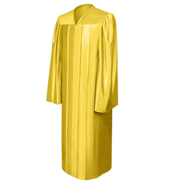 Shiny Gold High School Graduation Gown - Graduation Cap and Gown