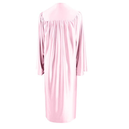 Shiny Pink High School Graduation Gown - Graduation Cap and Gown