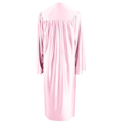 Shiny Pink High School Graduation Gown