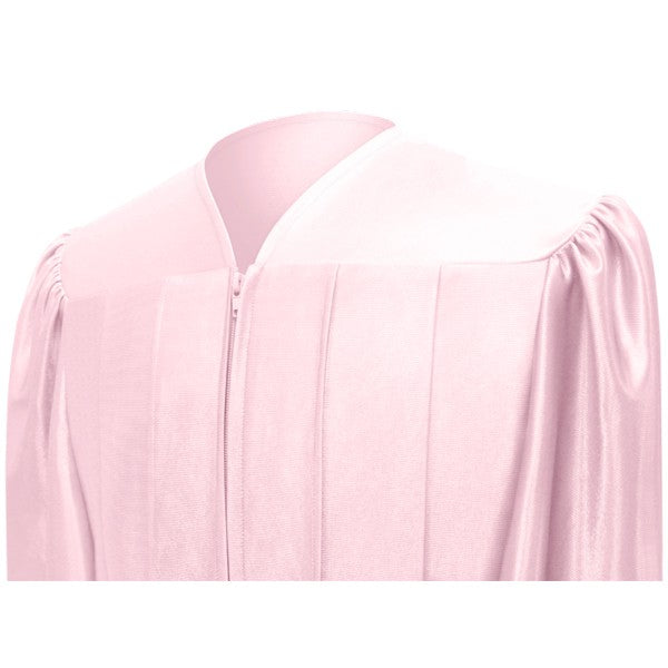 Shiny Pink High School Graduation Gown - Graduation Cap and Gown