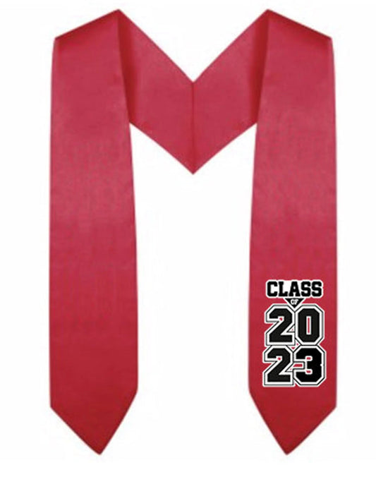 Red Preschool & Kindergarten Class of 2023 Graduation Stole