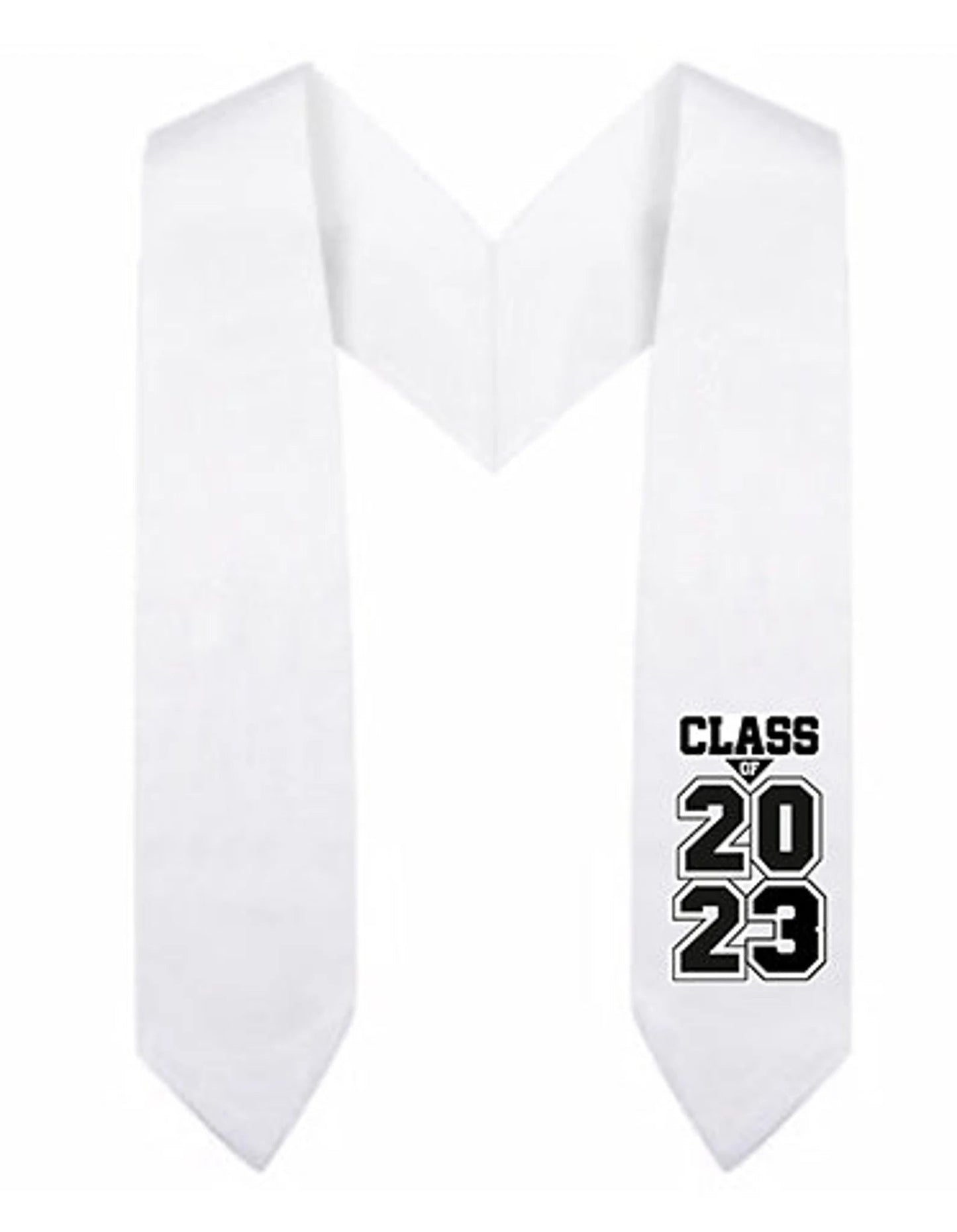 White Preschool & Kindergarten Class of 2023 Graduation Stole