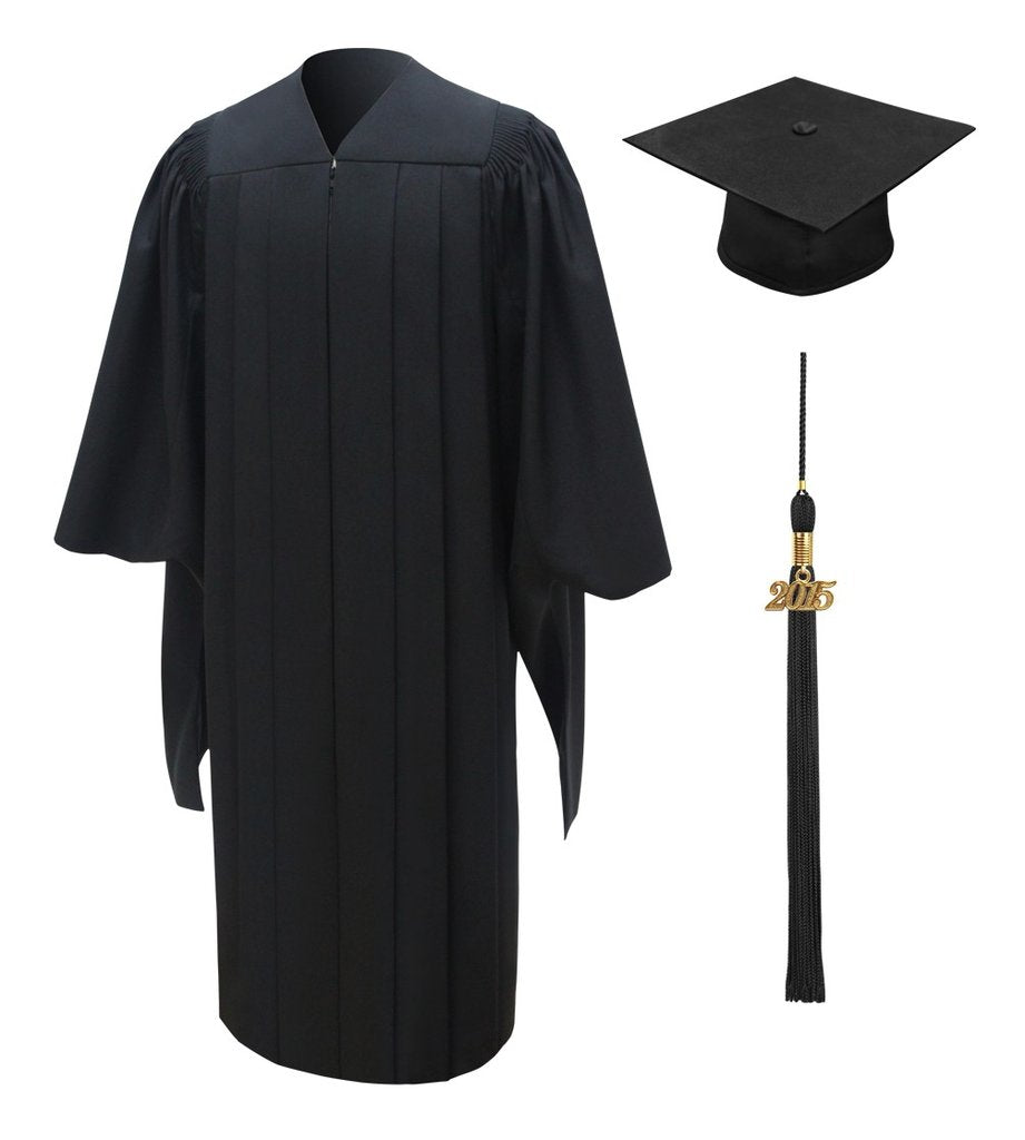 Deluxe Master's Graduation Cap, Gown, Tassel & Hood Package - Graduation Cap and Gown