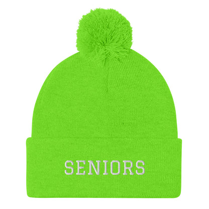 Graduation "SENIORS" Pom-Pom Beanie - Graduation Cap and Gown