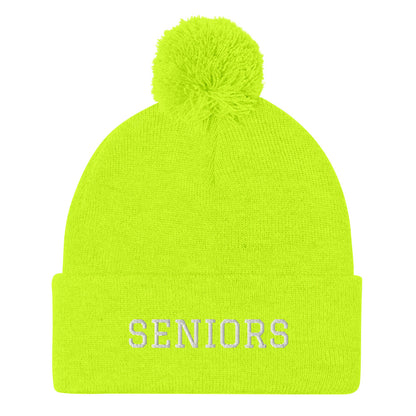 Graduation "SENIORS" Pom-Pom Beanie - Graduation Cap and Gown