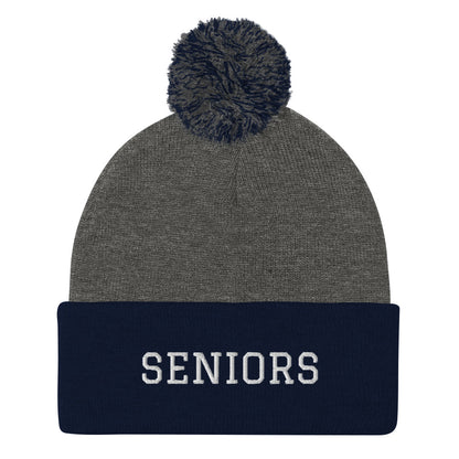 Graduation "SENIORS" Pom-Pom Beanie - Graduation Cap and Gown
