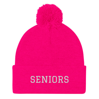 Graduation "SENIORS" Pom-Pom Beanie - Graduation Cap and Gown