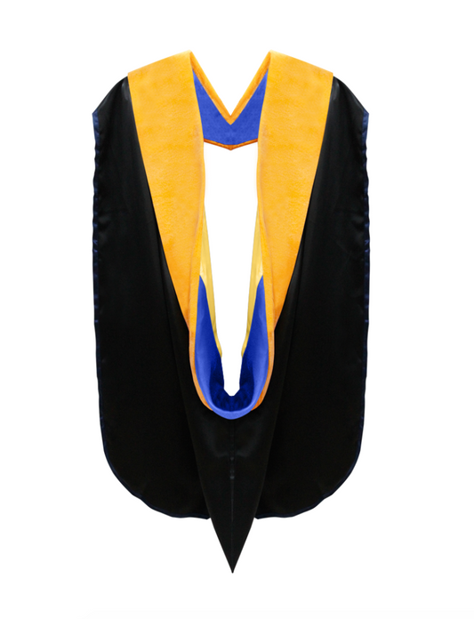 Doctor of Science Hood - Royal Blue & Gold